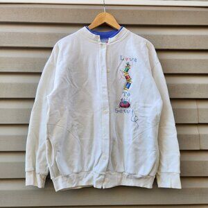 Vintage 90's Alfred Dunner "I love to Sew" Women's Cardigan Type Button Down